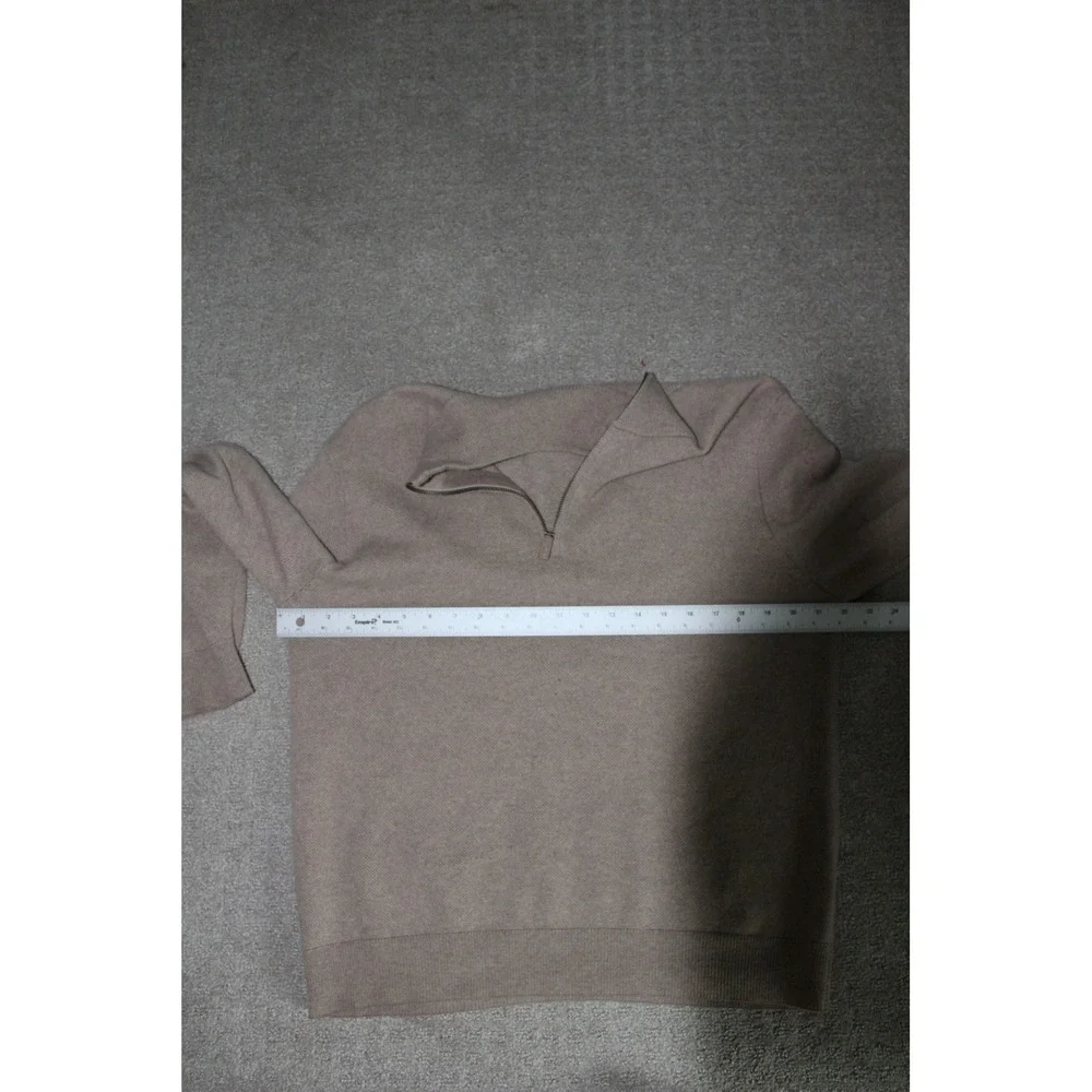 Polo Ralph Lauren Men's 100% Cashmere Quarter Zip Sweater Tan Heather‎ SZ Medium